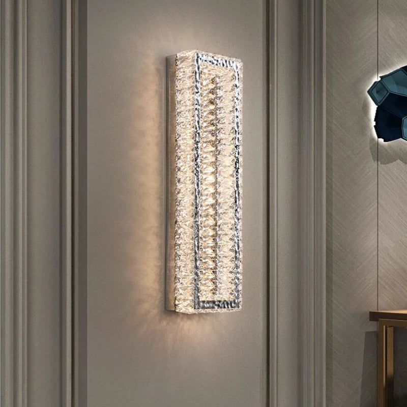 Luxury crystal wall lamp