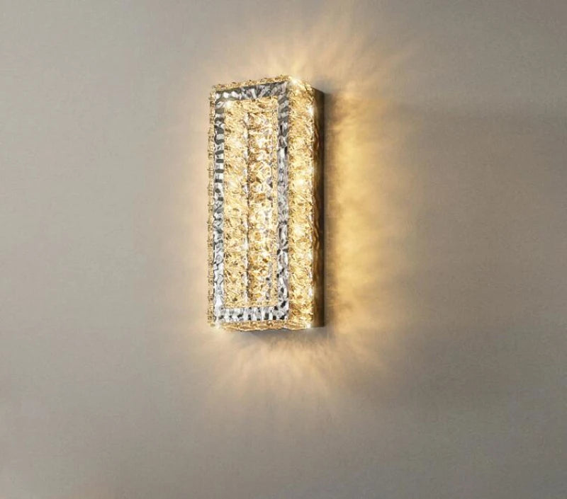 Luxury crystal wall lamp