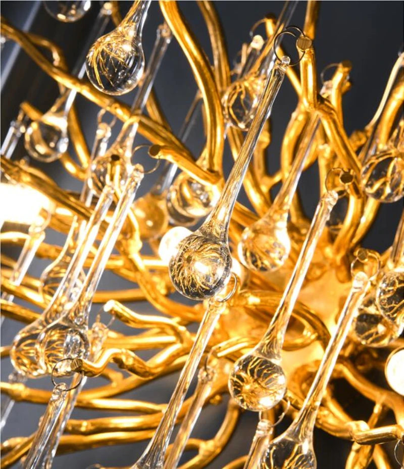 Modern gold crystal wall lamp