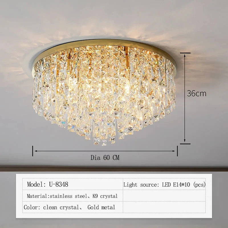 European Modern Crystal LED Chandelier