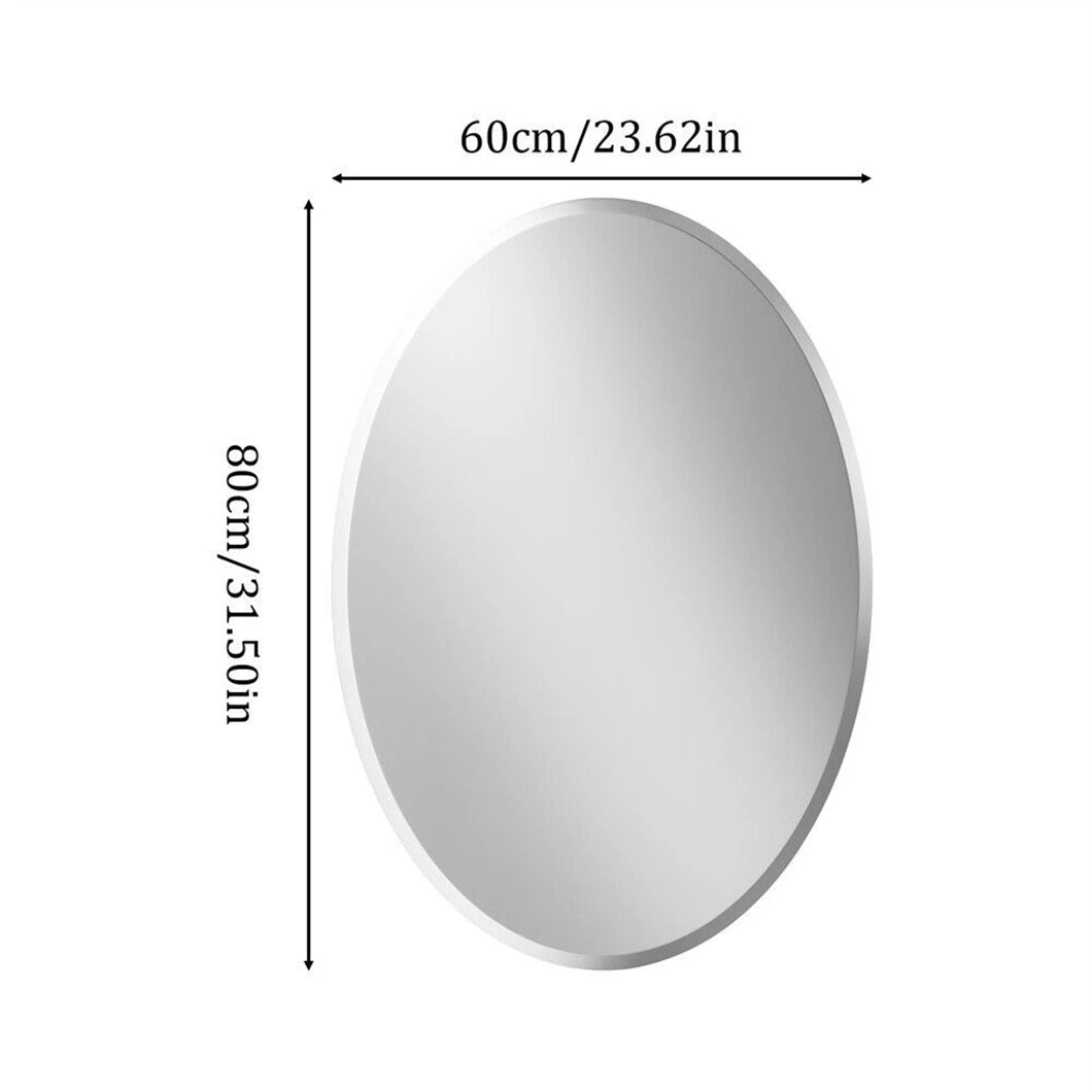 Frameless Oval Wall Mirror