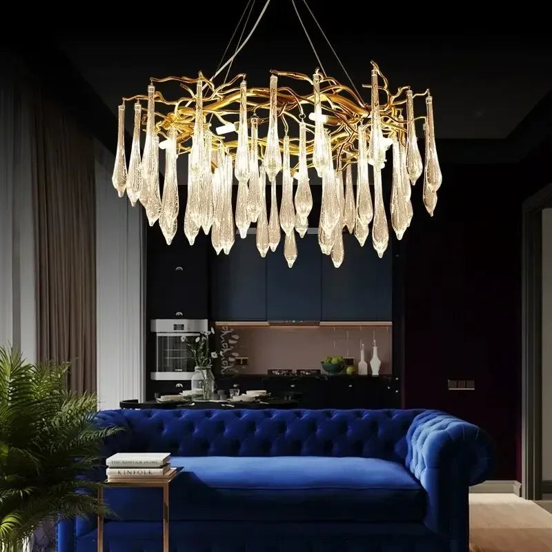 Modern Crystal Drops Chandelier