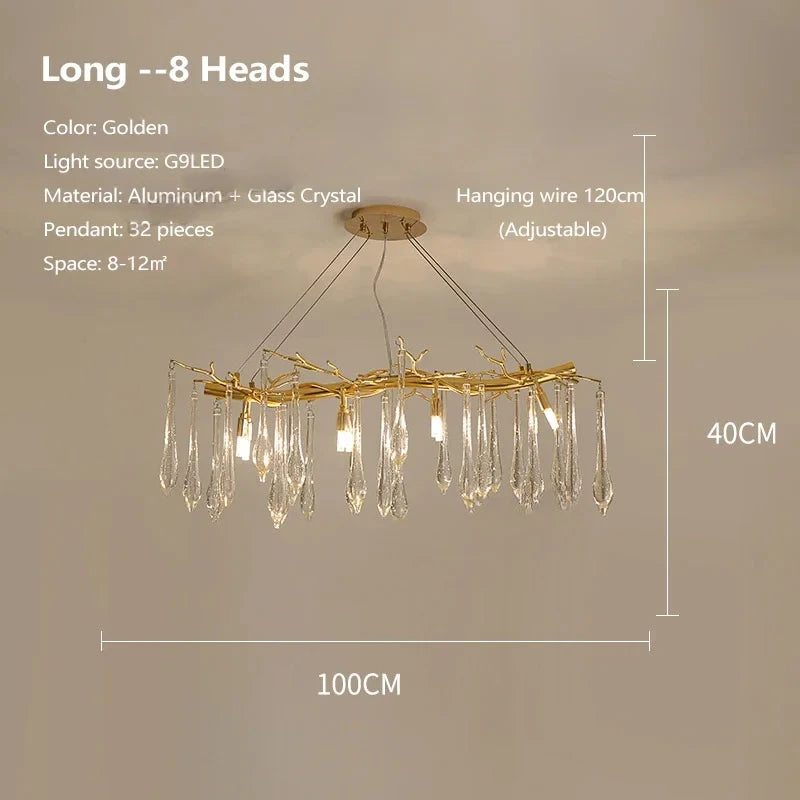 Modern Crystal Drops Chandelier