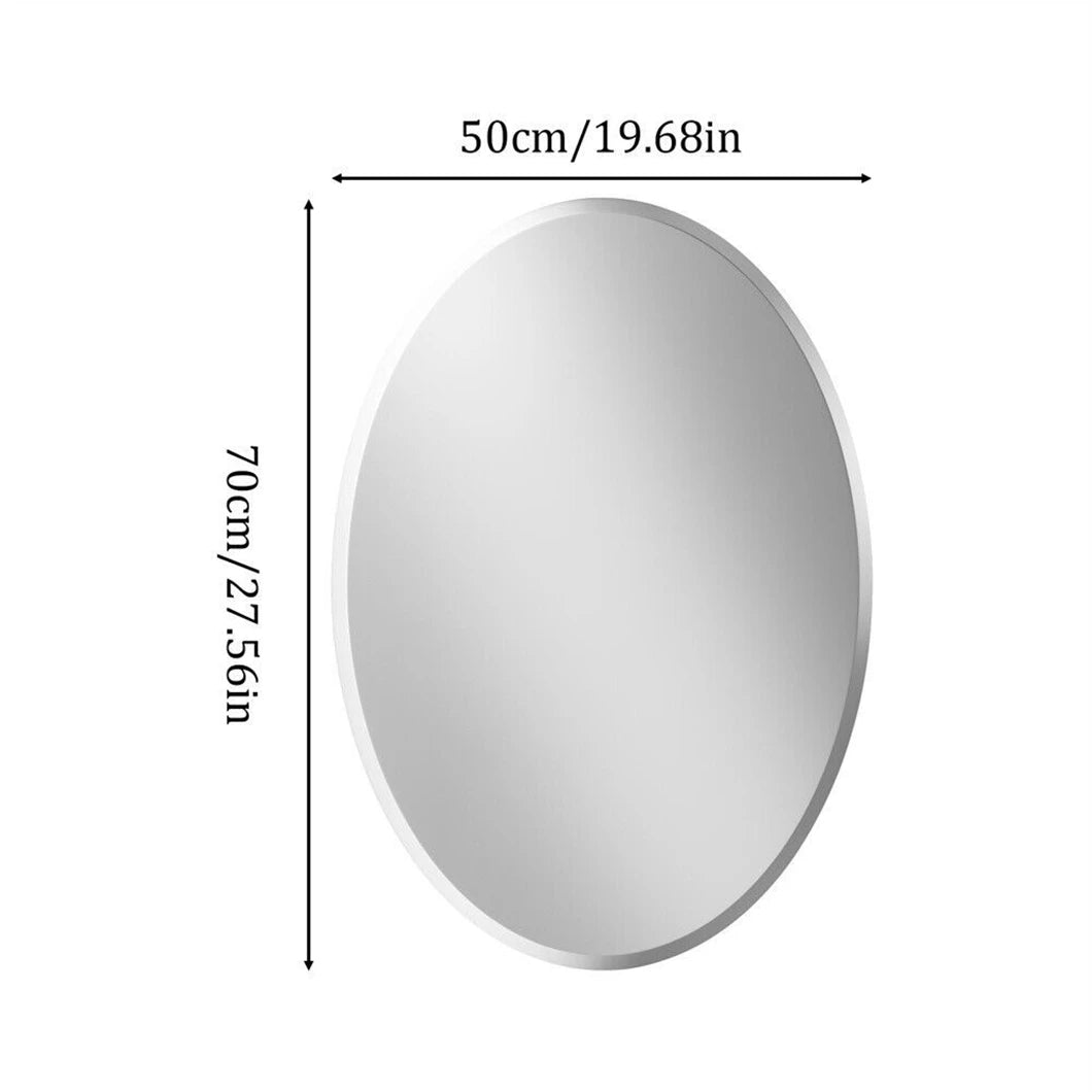 Frameless Oval Wall Mirror