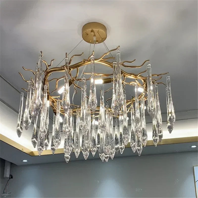 Modern Crystal Drops Chandelier