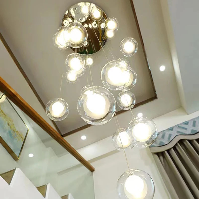 Modern staircase ceiling chandelier