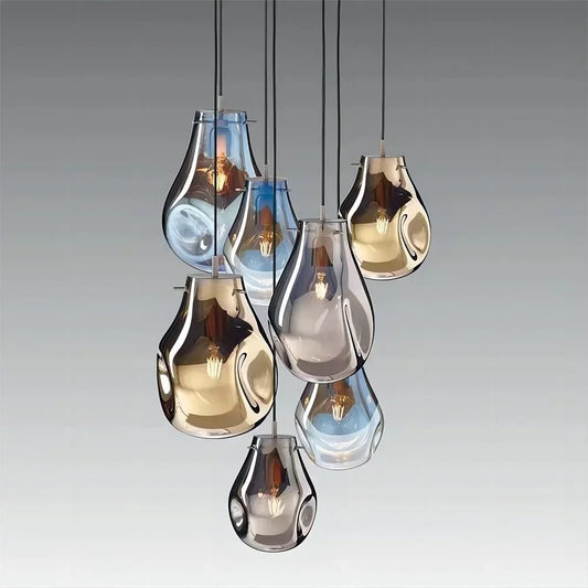 Modern Irregular Shape Glass Chandelier