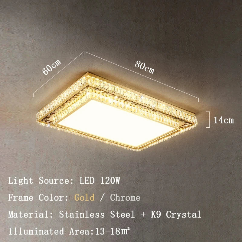 Modern European LED Crystal Ceiling Light