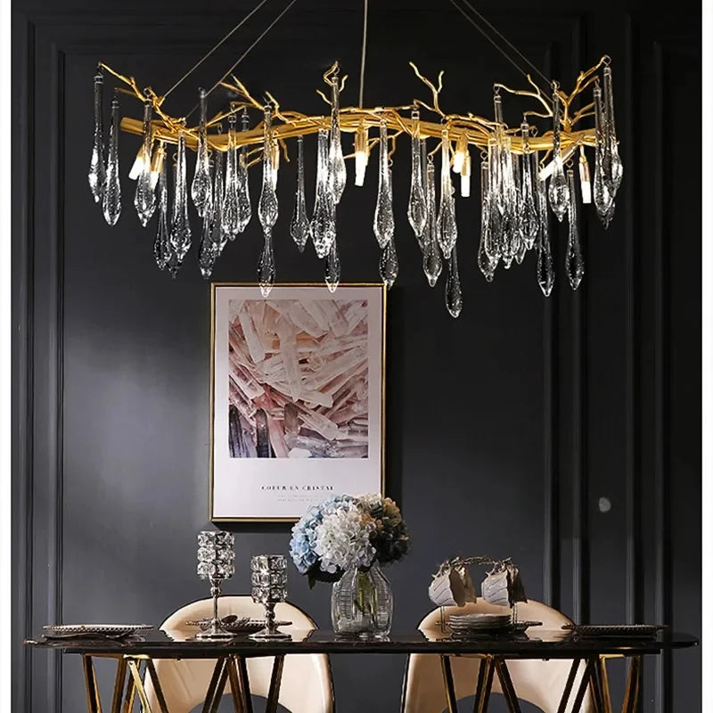 Modern Crystal Drops Chandelier