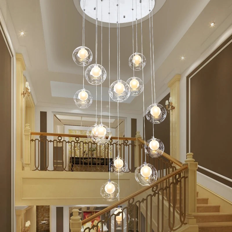 Modern staircase ceiling chandelier