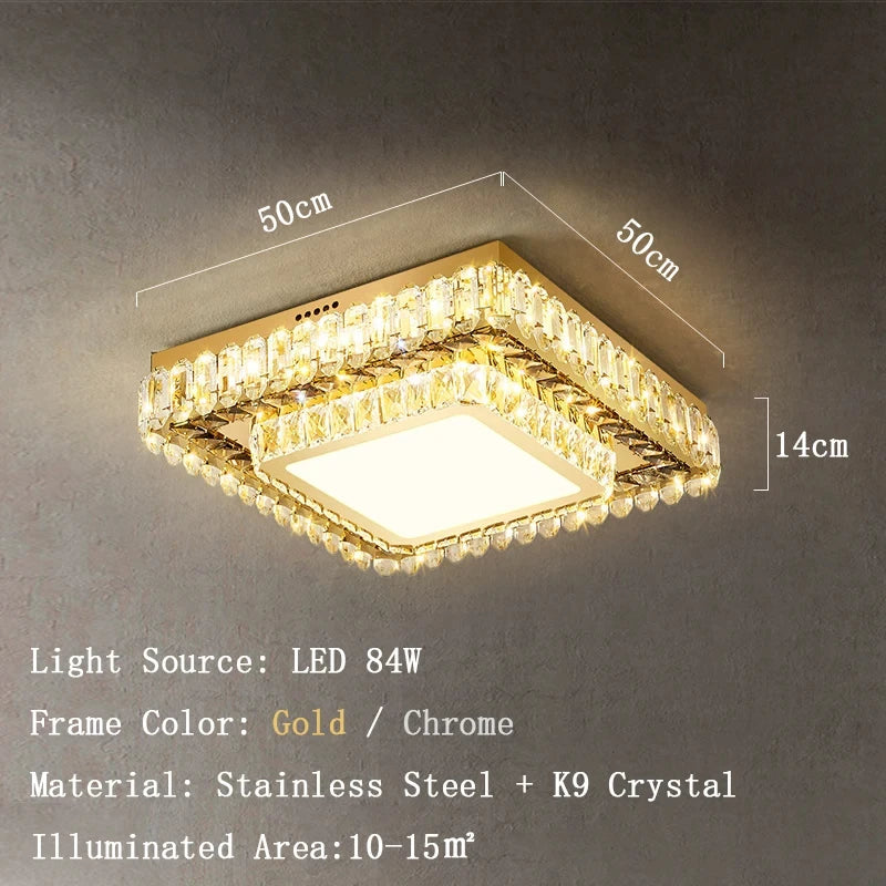 Modern European LED Crystal Ceiling Light