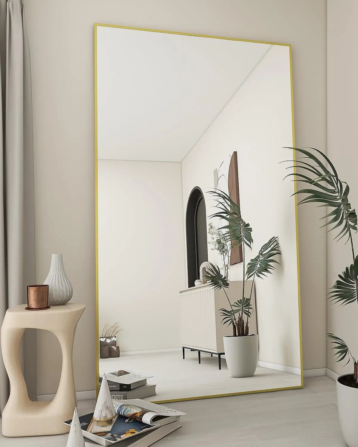 Rectangular Metal Frame Mirror