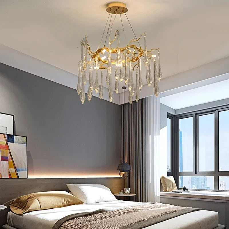 Modern Crystal Drops Chandelier