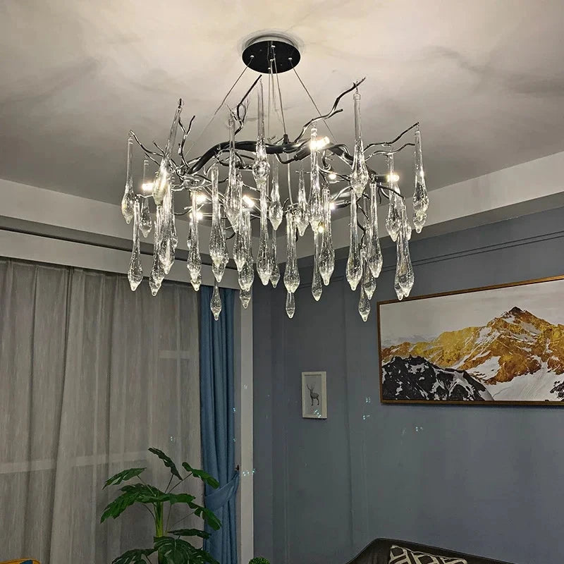 Modern Crystal Drops Chandelier