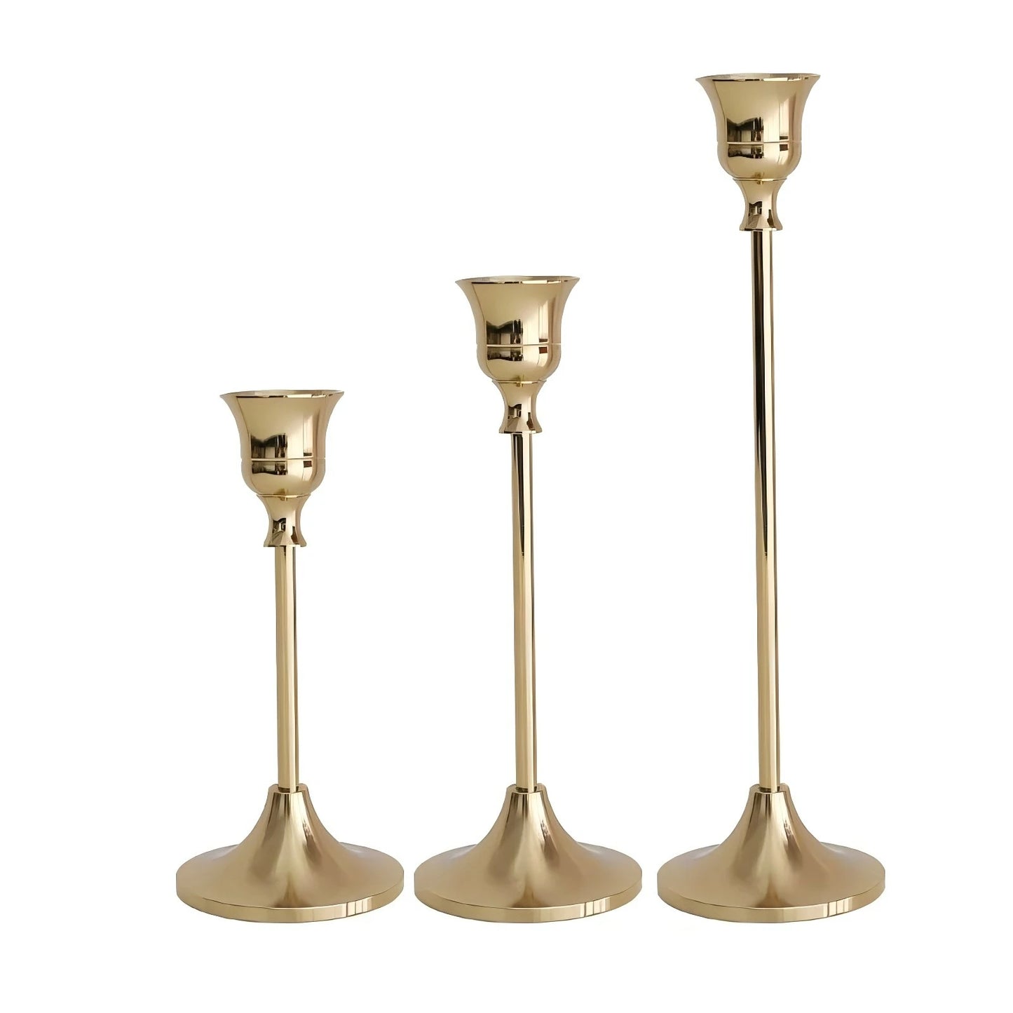 3PC Metal and Aluminum Candle Holders