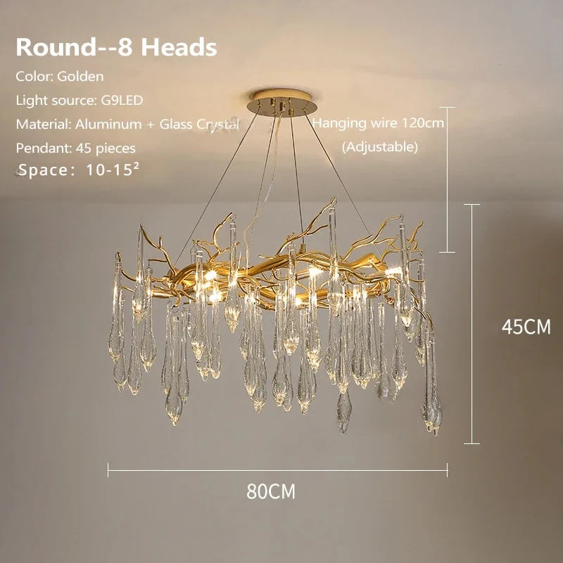 Modern Crystal Drops Chandelier