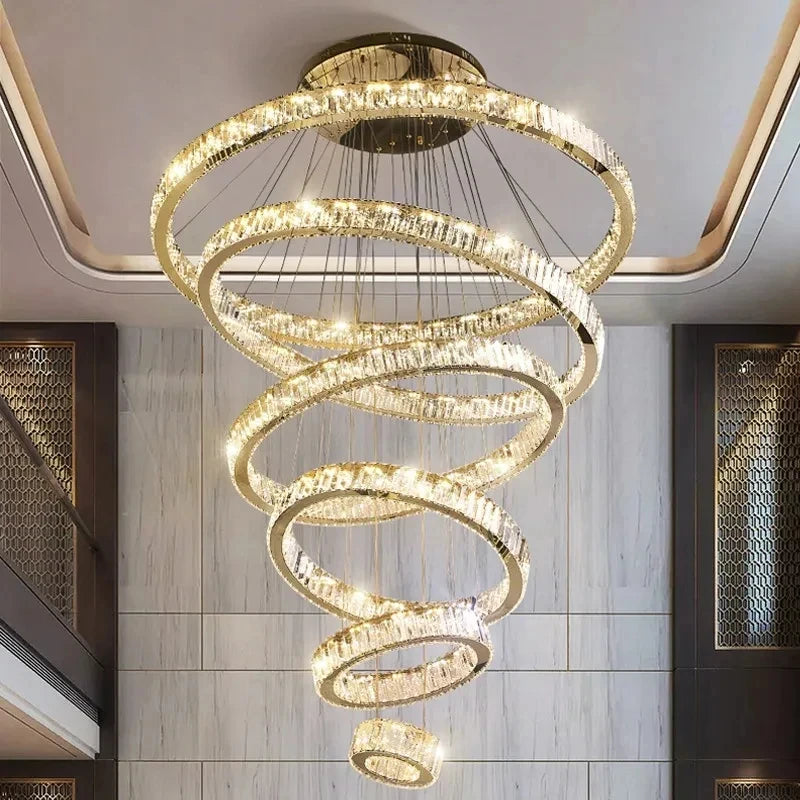 Modern European Crystal LED Chandelier