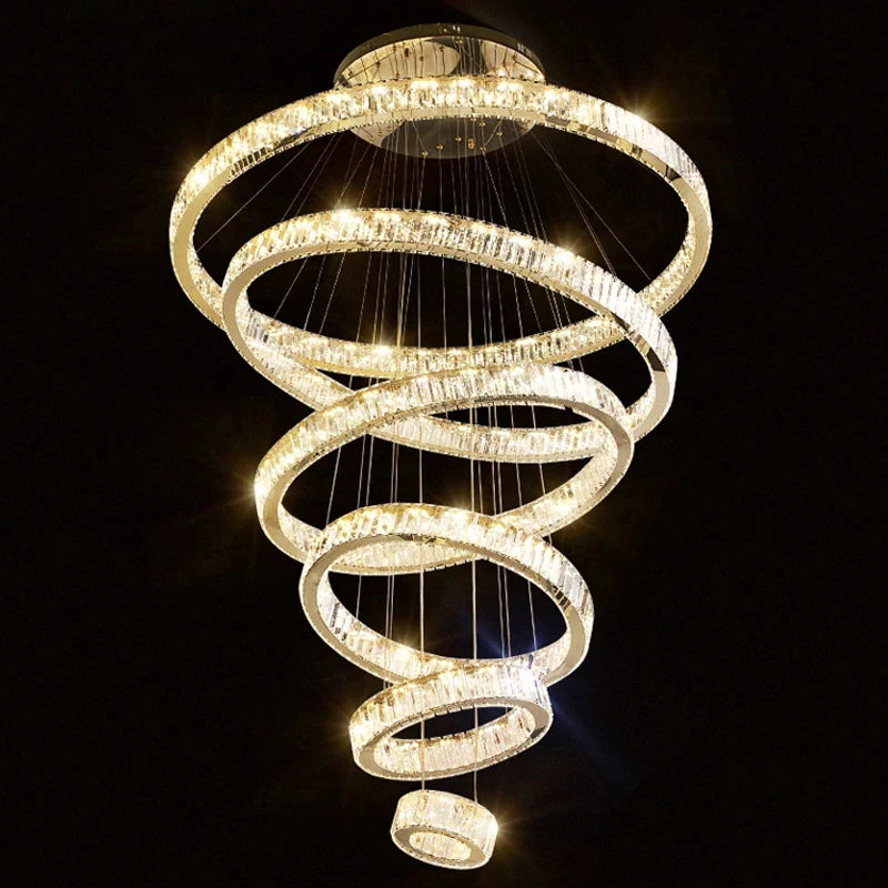 Modern European Crystal LED Chandelier