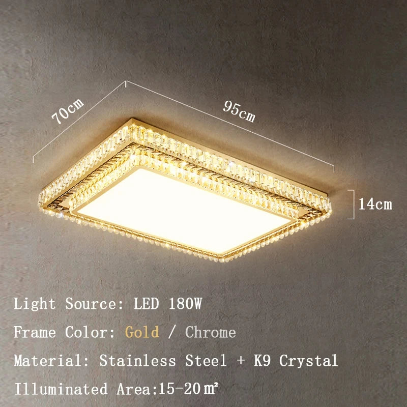 Modern European LED Crystal Ceiling Light