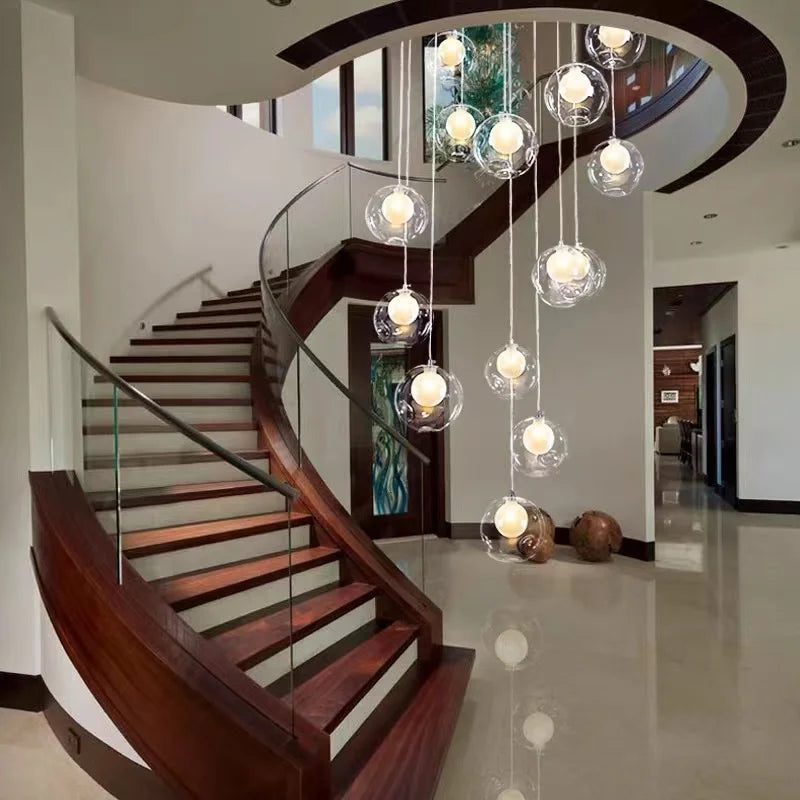 Modern staircase ceiling chandelier