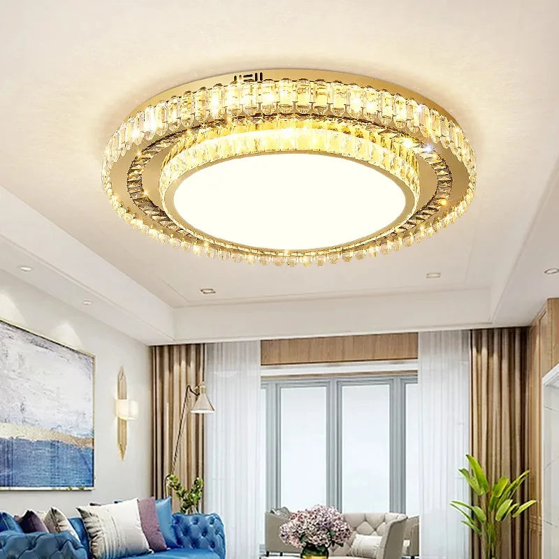 Modern European LED Crystal Ceiling Light